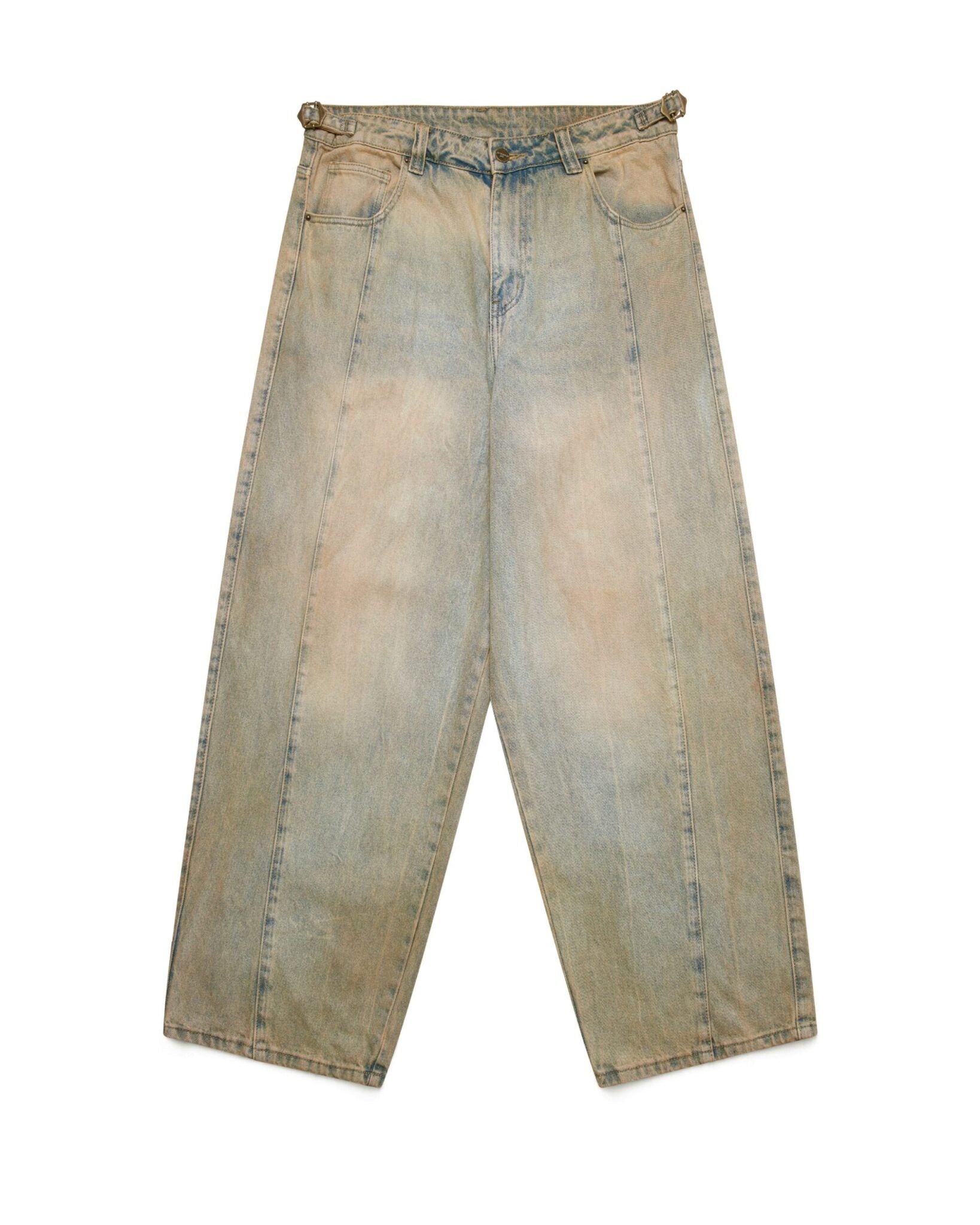 Shinzo Brand Tedzukuri Sand Washed Phat Cut Denim Jeans