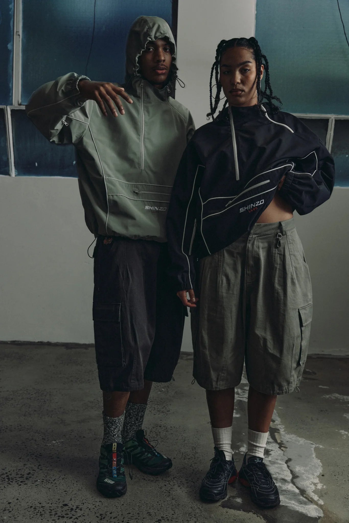 Shinzo Brand Ichigo Ichie Balloon Shorts Khaki Green