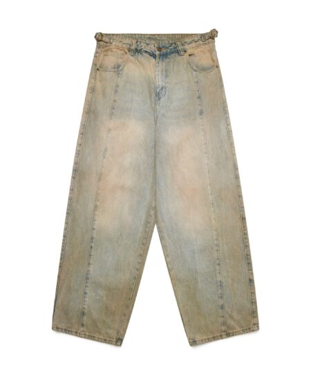 Shinzo Brand Tedzukuri Sand Washed Phat Cut Denim Jeans