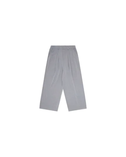 Ukiyo Grey Pleated Wide Leg Pinstripe Pants