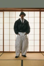 Tomokazu Canvas Balloon Pinstripe Pants