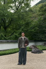 Brown Speckled Wool Zip Up Jacket