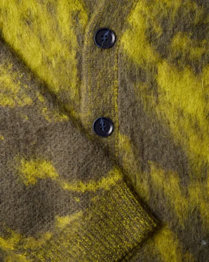 Wagara Green Mohair Cardigan