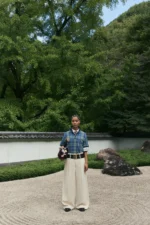 Cotton Pique Plaid Polo T-Shirt