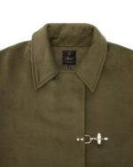 Green Wool Clasp Trench Coat