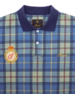 Cotton Pique Plaid Polo T-Shirt