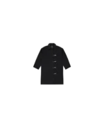 Black Wool Clasp Trench Coat