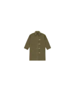 Green Wool Clasp Trench Coat