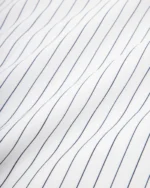 Sūtsu Cropped White/Black Pinstripe Button Up Shirting