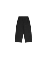 Sūtsu Diamond Pleated Wool Blend Black Pinstripe Trousers