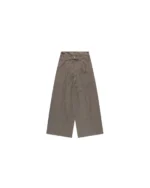 Gyokudō Light Brown Adjustable Pleated Wide Leg Wool Suit Pants