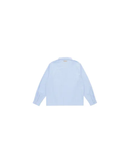 Hattori Asymmetrical Blue Pinstripe Button Up Shirting